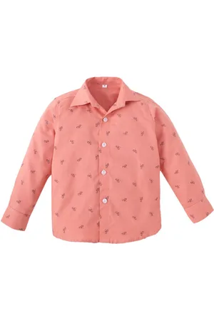 Babywish Unisex Kids Standard Opaque Printed Casual Shirt