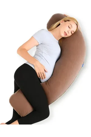 Pum Pum Brown Fibre Filled Faux Velvet Ultra Soft Maternity Pillow