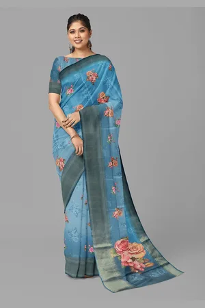 The Chennai Silks Floral Printed Banarasi Saree