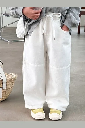 LULU & SKY Girls Straight Fit High-Rise Trousers
