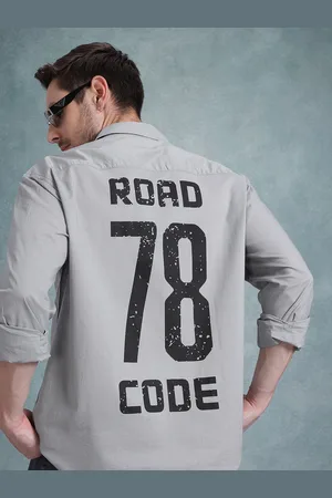Roadster The Life Co. Men Printed Pure Cotton Relaxed Fit Shirt