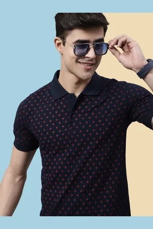 Obaan Men Printed Polo Collar Pockets T-shirt