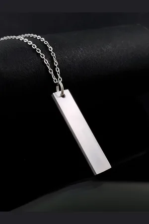 Saizen Men Stainless Steel Silver Plated Locket Pendant With Chain