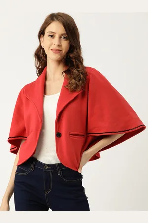 Antheaa Women Red Solid Tailored Jacket