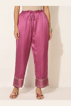 Fabindia Women Magenta Ethnic Motifs Printed Trouser