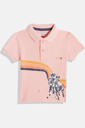 Ralph Lauren Boys Brand Logo Printed Polo Collar Pure Cotton T-shirt