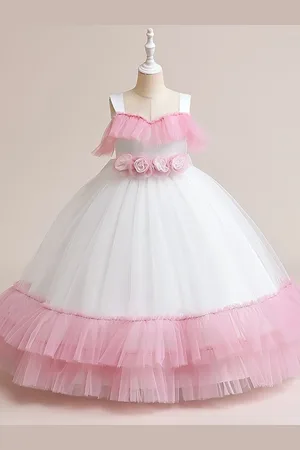 LULU & SKY Girls Fit & Flare Tulle Dress