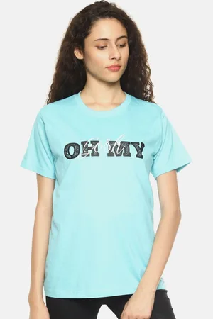 OBOW Women Bio Finish Graphic Printed Round Neck Cotton T-shirt