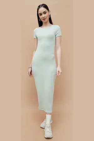 Lifestyle Women Round Neck Straight Bodycon Dress