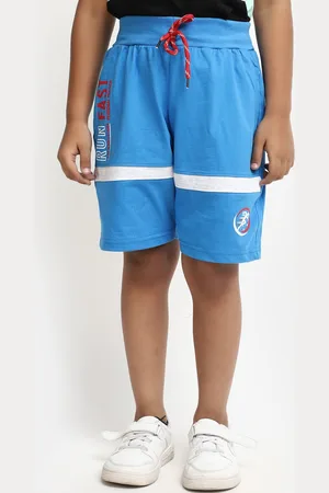 V-Mart Boys Blue Printed Shorts