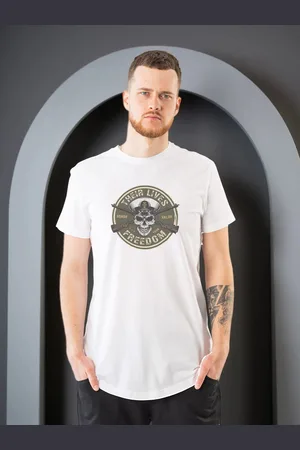 Moda Rapido Men Graphic Printed Round Neck Regular Fit T-shirt