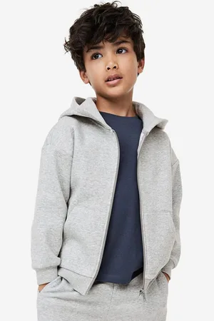 Provogue Boys Hooded Front-Open Sweatshirt