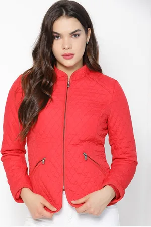 Gipsy Women Red Solid Padded Jacket