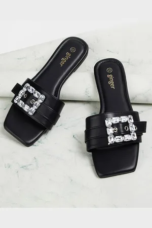 Lifestyle Women Embellished Open Toe Flats