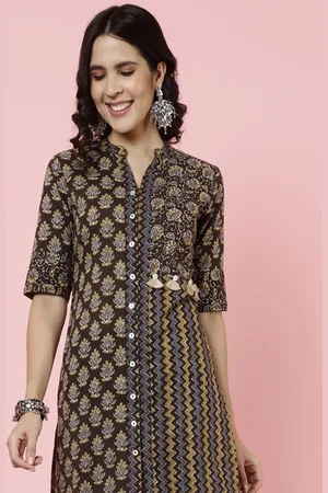 Jaipur Ethnic Motifs Printed Pure Cotton Kurta With Trousers