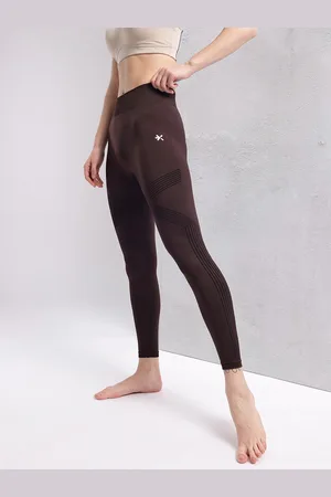 HRX Women Printed Rapid-Dry Seamless Yoga Tights