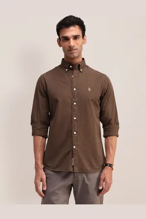 U.S. Polo Assn. Men Classic Button-Down Collar Solid Cotton Casual Shirt