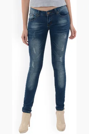 Gipsy Women Blue Slim Fit Mid-Rise Low Distress Jeans