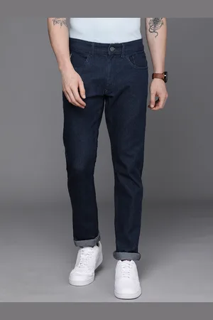 WROGN Men Navy Blue Slim Fit Clean Look Stretchable Jeans