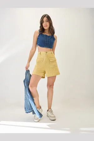 Globus Women Slim Fit High-Rise Shorts