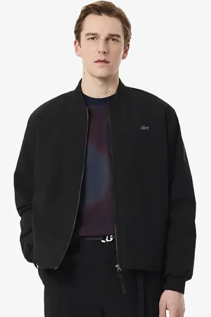 Lacoste Men Stand Collar Solid Bomber Jacket