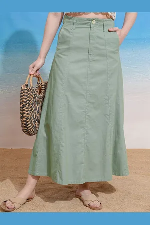 Tokyo Talkies Women A-Line Midi Skirt