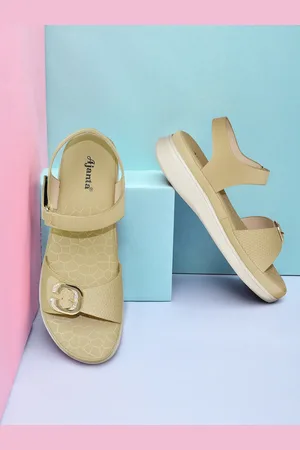 Ajanta Watches Buckle Embellished Open Toe Flats