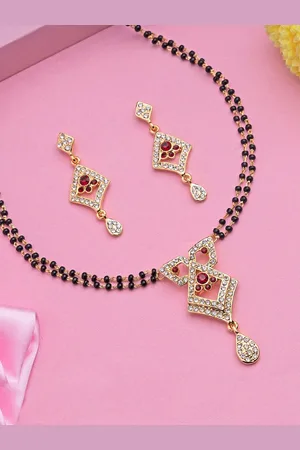 ESTELE Gold Plated Exquisite Designer Mangalsutra Jewellery Set