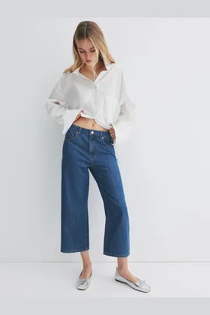 H&M Wide High Cropped Jeans