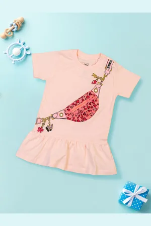 MeeMee Girls Printed Drop-Waist Dress