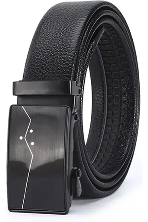 Provogue Men Black Textured Formal Belt