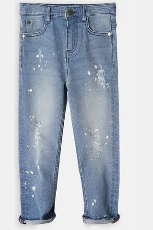 Angel & Rocket Boys Blue Comfort Low Distress Light Fade Stretchable Cotton Jeans