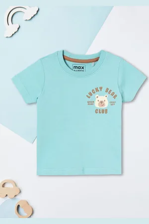 Max Collection Boys Typography V-Neck Applique T-shirt