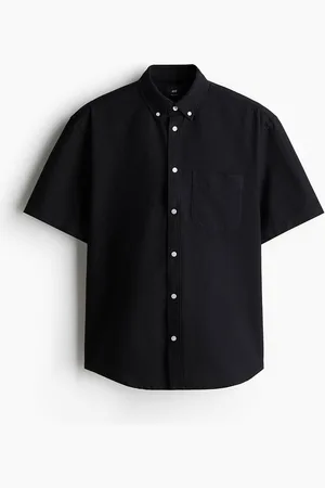 H&M Regular Fit Short-Sleeved Oxford Shirt