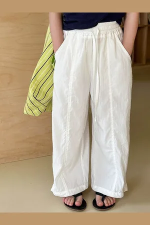 LULU & SKY Girls Straight Fit High-Rise Trousers