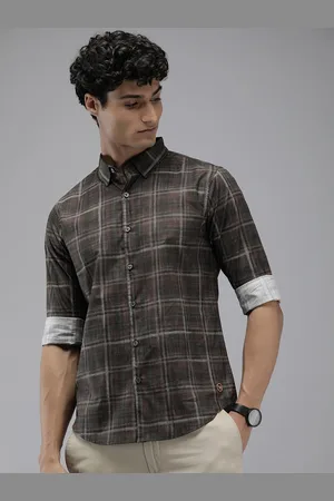 The Bear House Checked Slim Fit Pure Cotton Casual Shirt