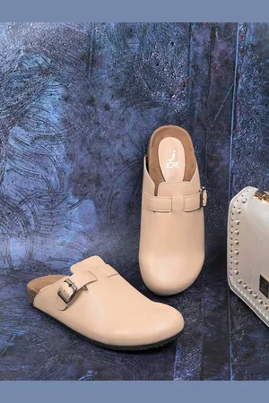 Jove Women Round Toe PU Mules