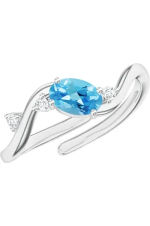Kicky And Perky 925 Sterling Silver Rhodium Plated Moissanite Stone Studded Finger Ring