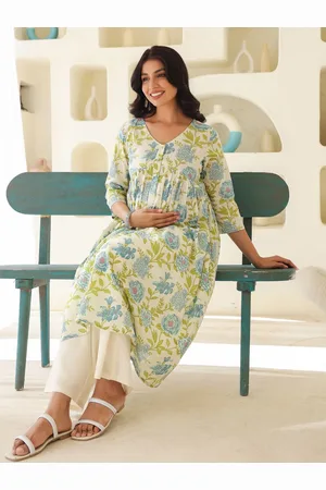 Janasya Women Floral Printed Floral Maternity Kurta
