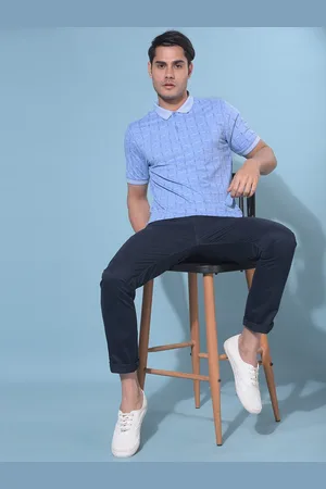 Crimsoune Club Geometric Printed Polo Collar Slim Fit T-shirt