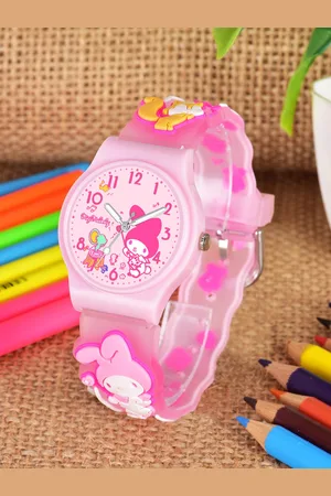 Shocknshop Girls Printed Dial & Straps Analogue Watch 338 Melody Pink
