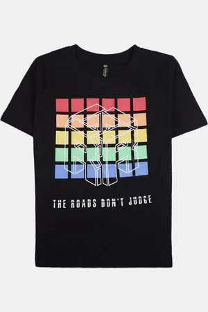 V-Mart Boys Geometric Printed Cotton T-shirt