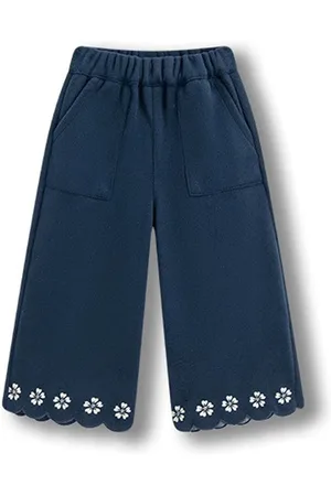 LULU & SKY Girls Straight Fit High-Rise Culottes Trousers