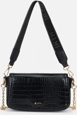 IRTH Animal Textured Structured Shoulder Bag With Coin Pocket