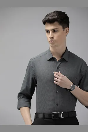 Arrow Self Design Manhattan Slim Fit Pure Cotton Formal Shirt