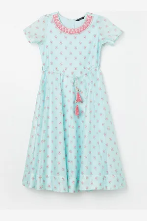 Lifestyle Girls Printed Fit & Flare Maxi Dress