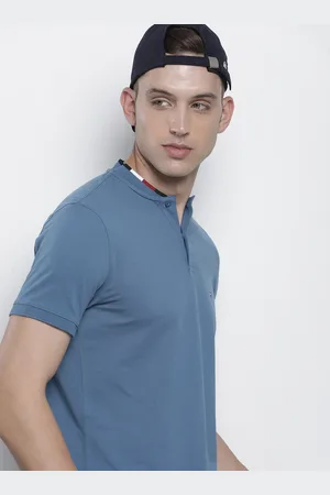 Tommy Hilfiger Men Pure Cotton Mandarin Collar Slim Fit T-shirt