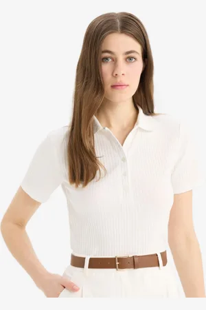 DeFacto Women V-Neck Pockets T-shirt