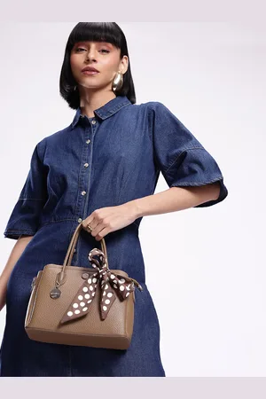 Mast & Harbour Structured Handheld Bag with Bow Detail