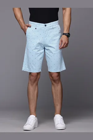 Louis Philippe Men Micro Printed Slim Fit Chino Shorts
